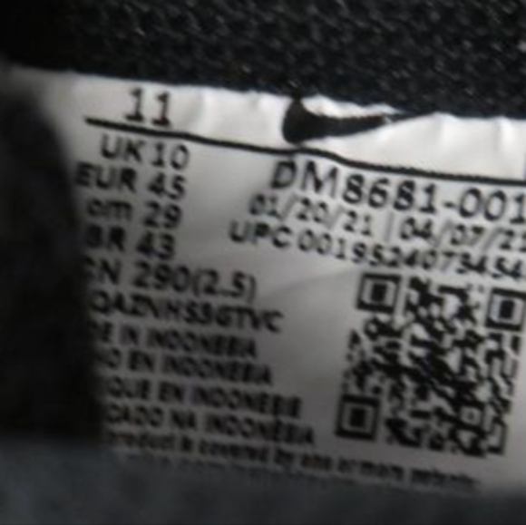 Nike Court Vision Low Black & Blue Sneakers Size 11 Like New - Picture 7 of 9